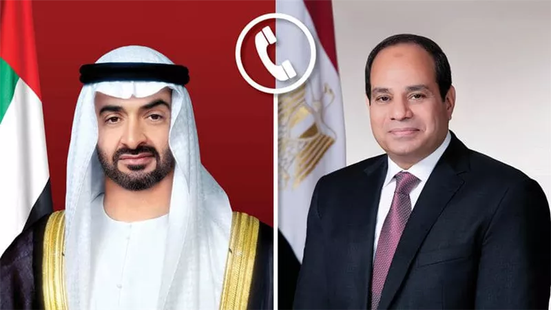 السيسي يقدم التعازي لولي عهد أبوظبي في ضحايا الهجوم الإرهابي