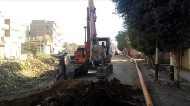 توصيل خدمة الغاز الطبيعي لقرية 