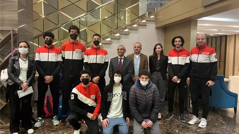 استقبال رسمي لمنتخب سلاح السيف من سفارة مصر بالبحرين