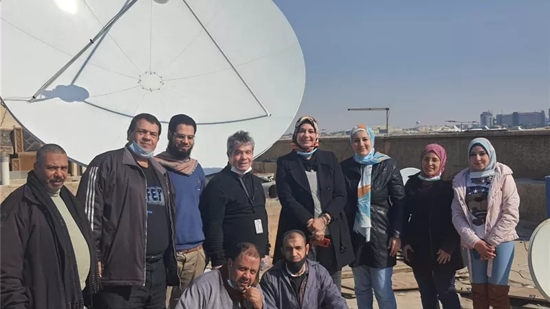تركيب محطة استقبال بيانات الأقمار الصناعية بالقومية للاستشعار من البُعد