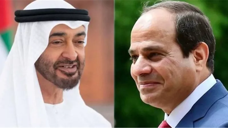 الرئيس السيسى ونظيره بن زايد سيبحثان التطورات الاخيرة للقضايا الإقليمية