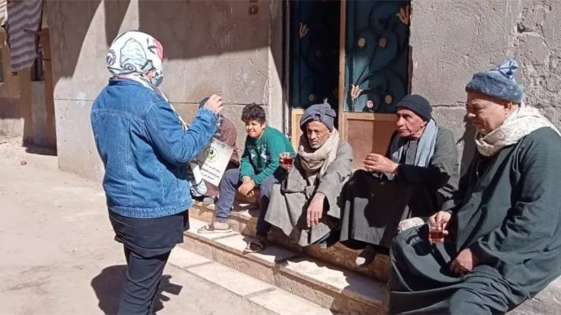 توعية أهالى الفقاعى على ترشيد المياه ببنى سويف