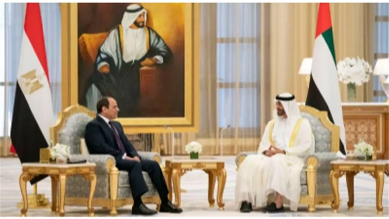 الرئيس السيسي يلتقى الشيخ محمد بن زايد آل نهيان بقصر الوطن بأبو ظبي