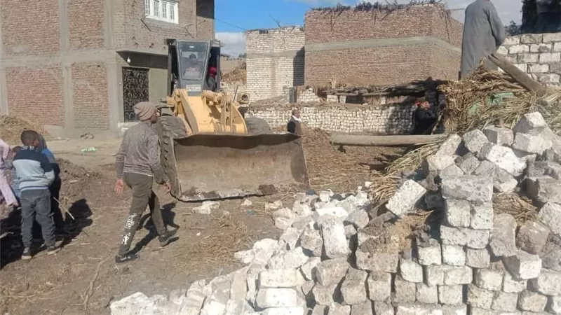 إزالة 46 حالة تعدٍ على الأرض الزراعية وأملاك الدولة بمركزي المنيا وملوي