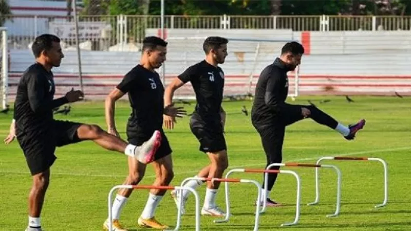 تدريبات تأهيلية للاعبى الزمالك استعدادا لطلائع الجيش