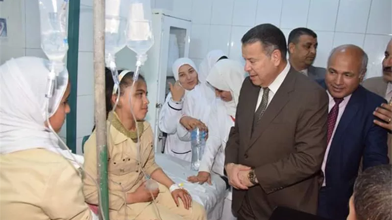 بالاسماء التلاميذ المصابين بتلبك المعوى فى بنى سويف