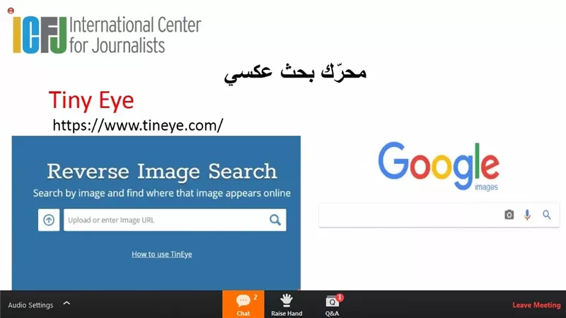 التحقق الرقمى من صحة الاخبار والمعلومات فى ندوة شبكة الصحفيين الدوليين