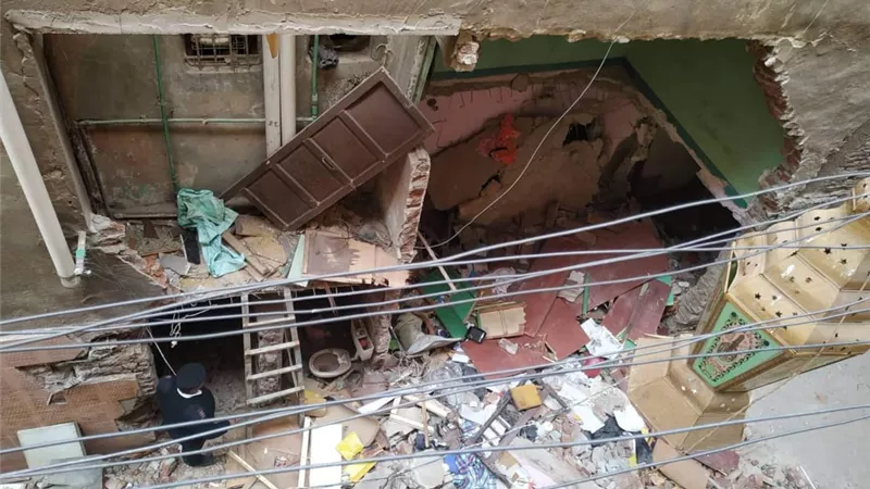 مصدر امنى: تسريب غاز وراء انفجار عقار الزاوية الحمراء