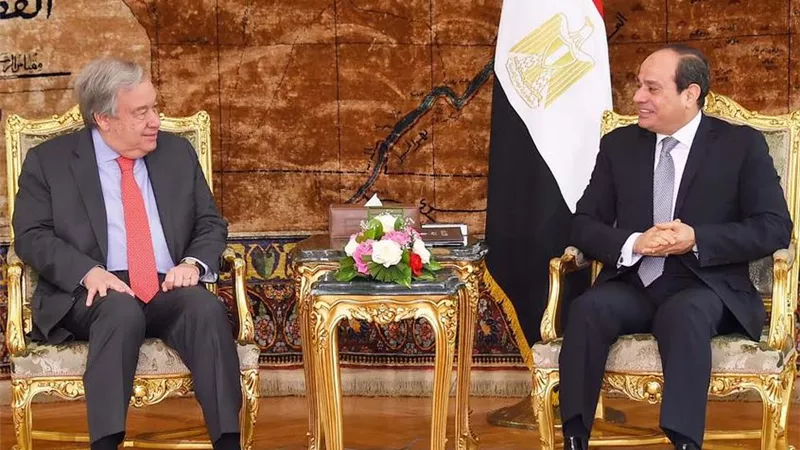 الرئيس يستقبل سكرتير عام الأمم المتحدة