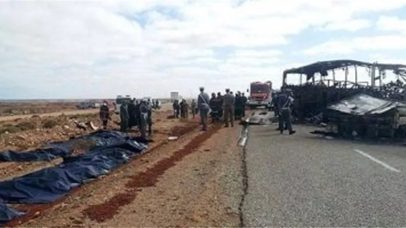 عشرات القتلى والجرحى فى حادث مرورى بالمغرب