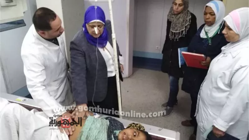 بالصور وكيل وزاره الصحه بالجيزه تتفقد المصابين في حادث البدرشين
