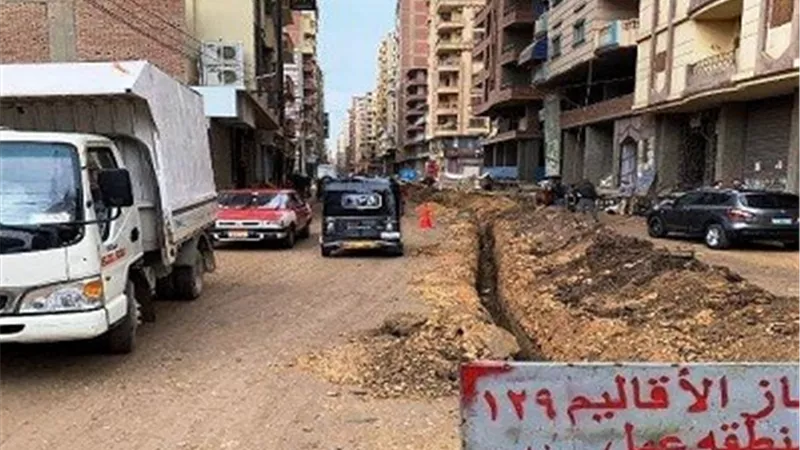 غراب يشدد على سرعة الإنتهاء من أعمال توصيل خطوط الغاز الطبيعى للزقازيق