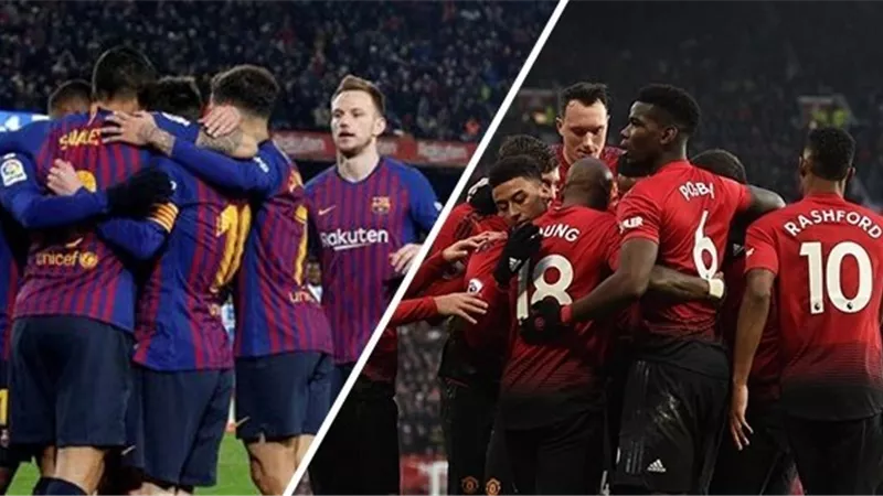 التشكيل الأساسي لمانشستر يونايتد وبرشلونة في دوري الأبطال