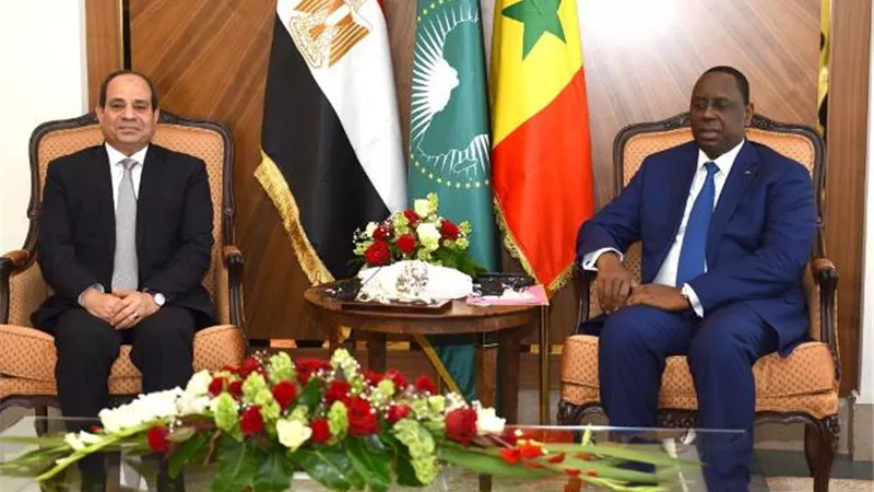 السيسي: بحثنا والرئيس ماكي سال تعزيز التعاون لمصلحة القارة الافريقية