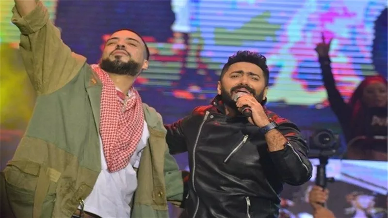 تامر حسنى يوجه رسالة الى المغني الراب الأمريكي فرنش مونتانا .. تعرف عليها.. صور