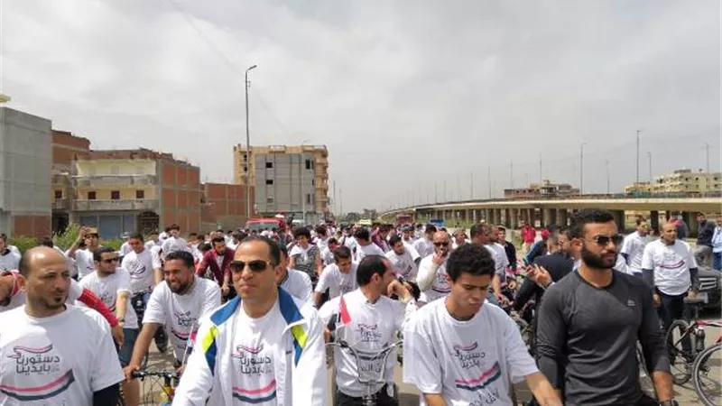 رئيس جامعة دمنهور يشارك في ماراثون رياضي لتحفيز المواطنين على المشاركة فى التعديلات الدستورية