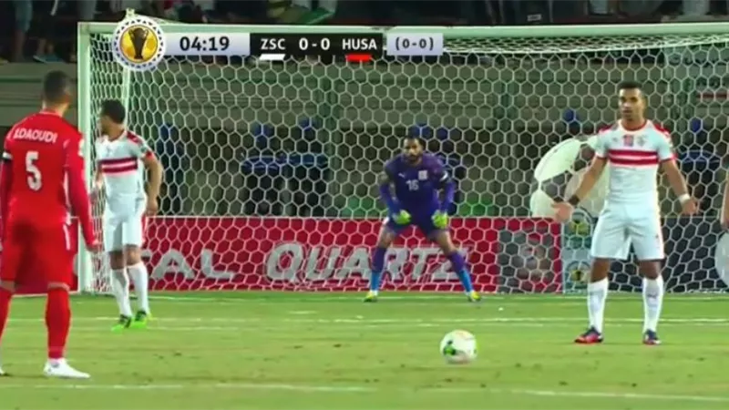 الزمالك وحسنية اغادير يفشلان فى هز الشباك خلال الشوط الأول .. صور