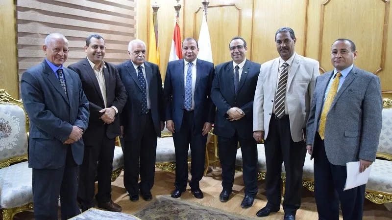 وفد هيئة ضمان جودة التعليم يزور جامعة بنى سويف