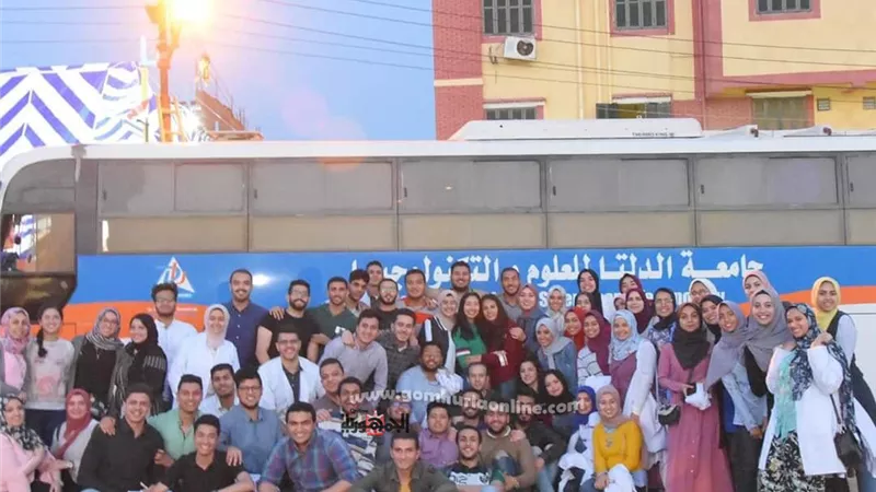 جامعة الدلتا تطلق قافلة طبية لعلاج المواطنين بقرية بهبيت الحجارة