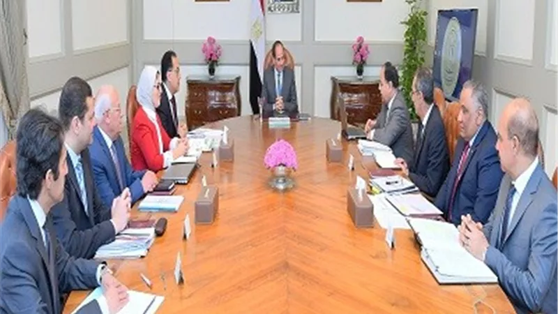 الرئيس يتابع إجراءات تنفيذ منظومة التأمين الصحى