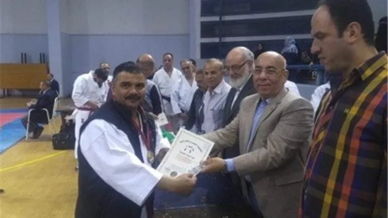 محمد سعد يحصل على المركز الأول لبطولة الجمهورية لرواد الكاراتيه