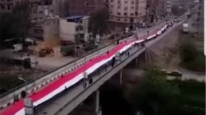 اطول علم فى مصر لدعم التعديلات بنبروه