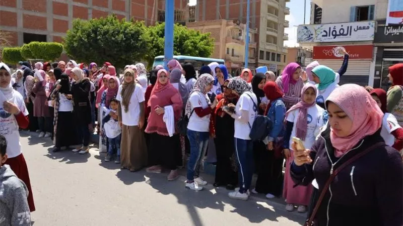 مسيرات تجوب شوارع مطروح فرحاً بالعُرس الديمقراطى فى التعديلات الدستورية