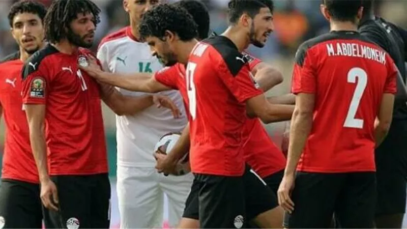 مشادة منتخب مصر والمغرب