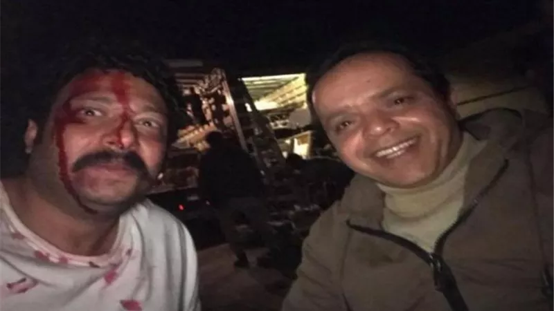 محمد ثروت يحتفل بعيد ميلاد هنيدى