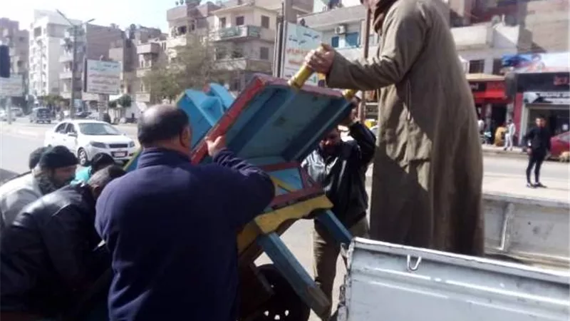 رفع الاشغالات وإيقاف تحويل وحدة سكنية الى إدارية بدون ترخيص بالمنيا