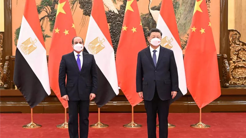 الرئيس السيسى يعقد مباحثات قمة مع نظيره الصينى