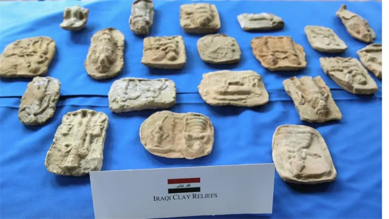 العراق يسترد 337 قطعة أثرية مهربة من لبنان