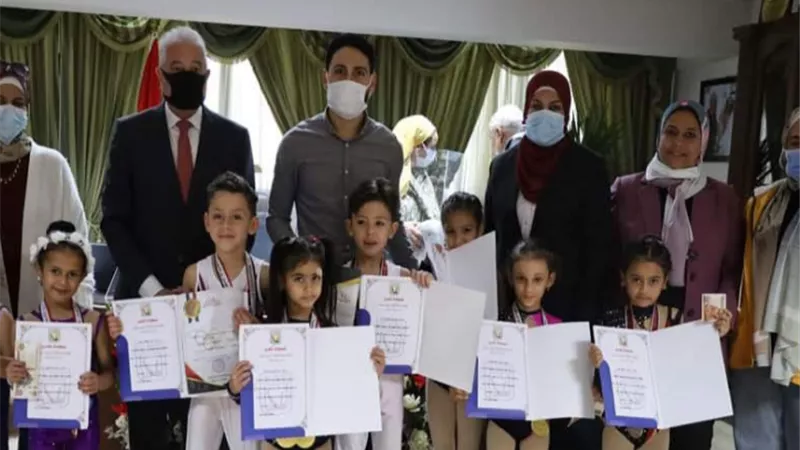 فودة يكرم أبطال الجمباز من أبناء المحافظة الحاصلين علي المراكز الاولي بكأس مصر للجمباز