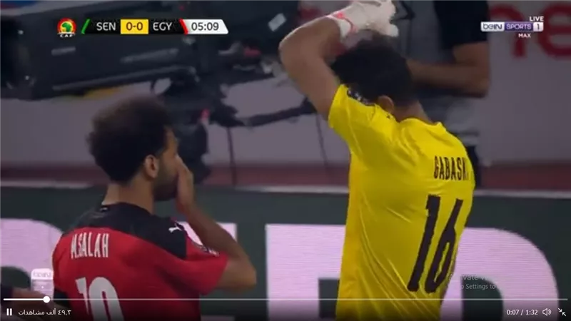 شاهد بالفيديو ضربة الجزاء الضائعة مباراة مصر والسنغال ... بث مباشر