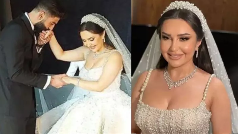 نجم المنتخب السوري يحتفل بزفافه من الفنانة شهد برمدا