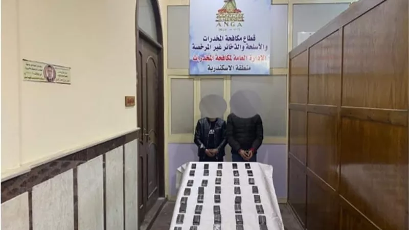 40 طربة حشيش بحوزة عنصرين إجراميين .. بالإسكندرية