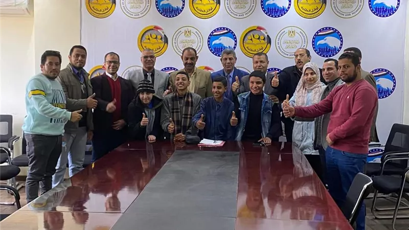 الواسطى الأول في مسابقة حزب مستقبل وطن لاوائل الطلبة الاعدادى ببنى سويف