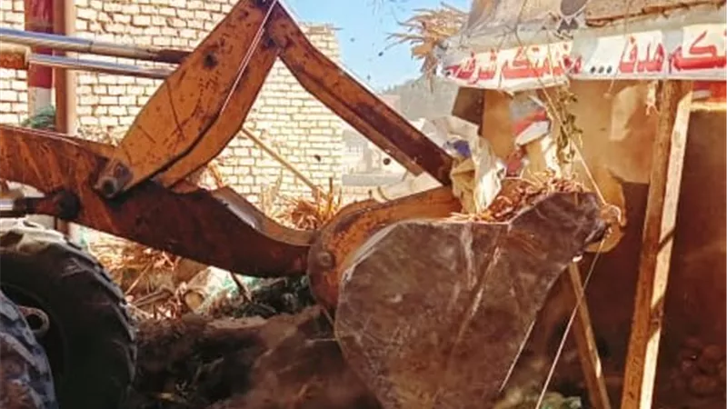 إزالة 116 حالة تعد على الاراضى فى4 أيام ببنى سويف