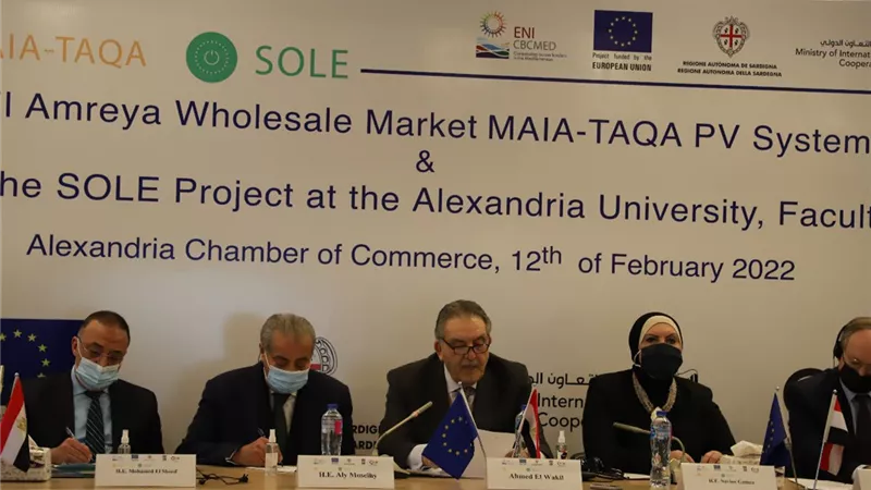 يعمل بالطاقة الشمسية.. غرفة الإسكندرية تطلق أول سوق للجملة بالعالم