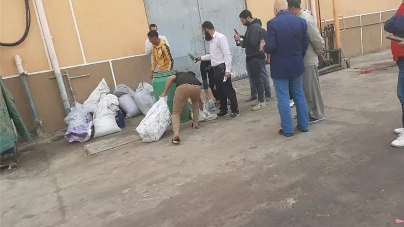 التفتيش الصحى على مصانع بنى سويف