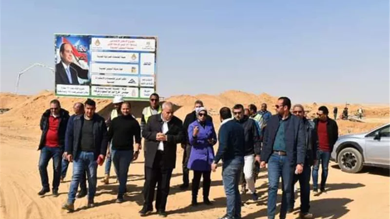مسئولو المجتمعات العمرانية يتفقدون مدينة السويس الجديدة