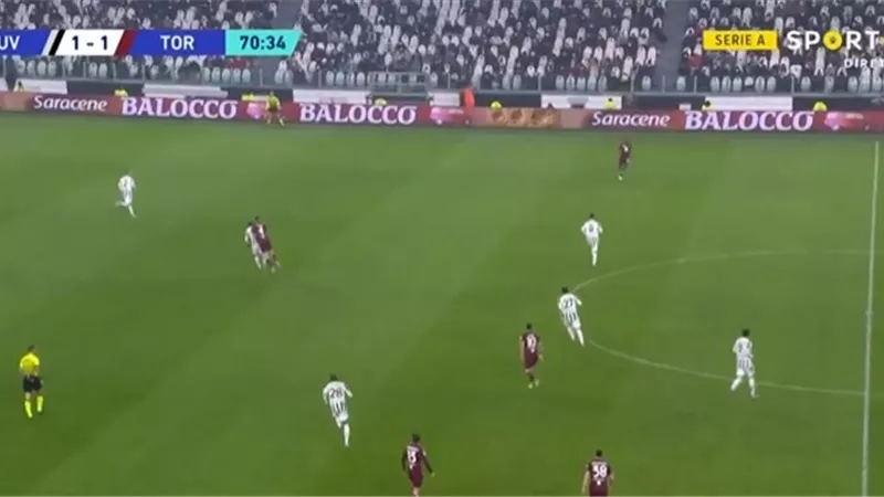 مرور 70 دقيقة .. التعادل 1 / 1 بين يوفنتوس وتورينو