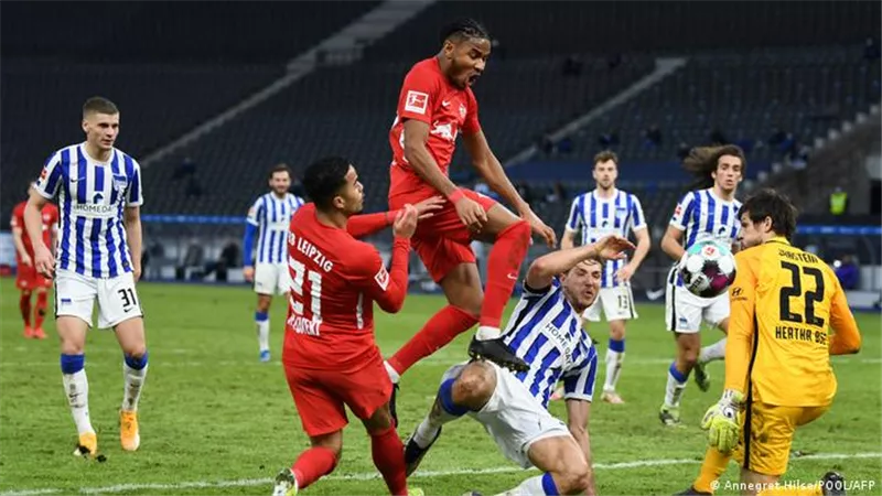 لايبزج يمطر شباك هيرتا برلين بنصف دستة أهداف فى الدورى الألمانى
