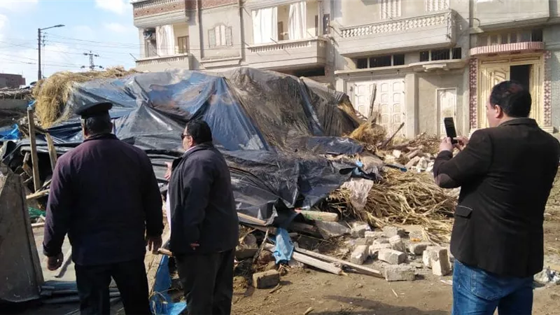 إزالة ٢٩ حالة تعدى على أملاك الدولة بدمياط
