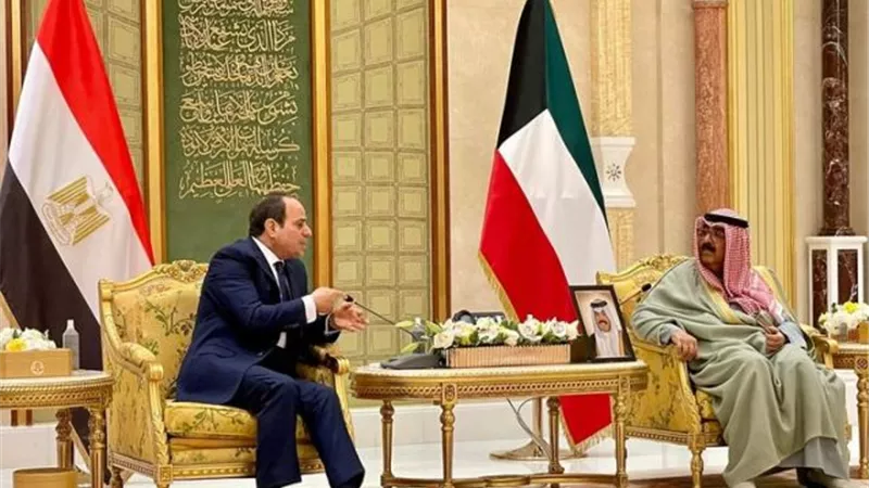 ولي العهد الكويتي للرئيس السيسى: دور مصر محوري وركيزة أساسية لأمن واستقرار الوطن العربي