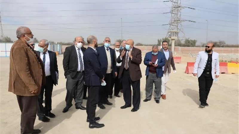 رئيس الجهاز التنفيذي ورئيس شركة مياه الجيزة يتفقدان توسعات محطة معالجة صرف صحى أبورواش