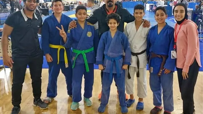نادى العبور يحصد 5 ميداليات ذهبية وبرونزية ببطولة الجمهورية للجودو
