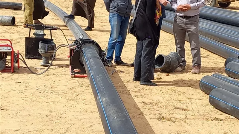 رئيس مياه بنى سويف تتفقد أعمال تطوير الغابة الشجرية ببياض العرب