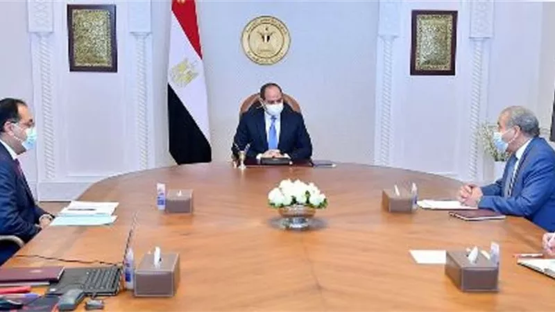 الرئيس السيسي يجتمع مع رئيس الوزراء ووزير التموين لاستعراض موقف السلع الاستراتيجية الغذائية