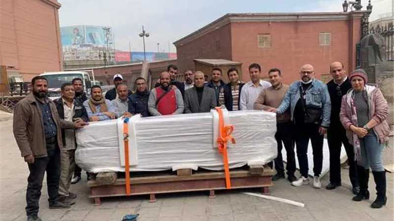 المتحف الكبير يستقبل ١٣ قطعة أثرية ضخمة من المتحف المصري بالتحرير